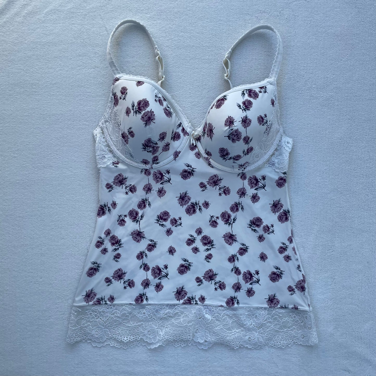 White floral corset top