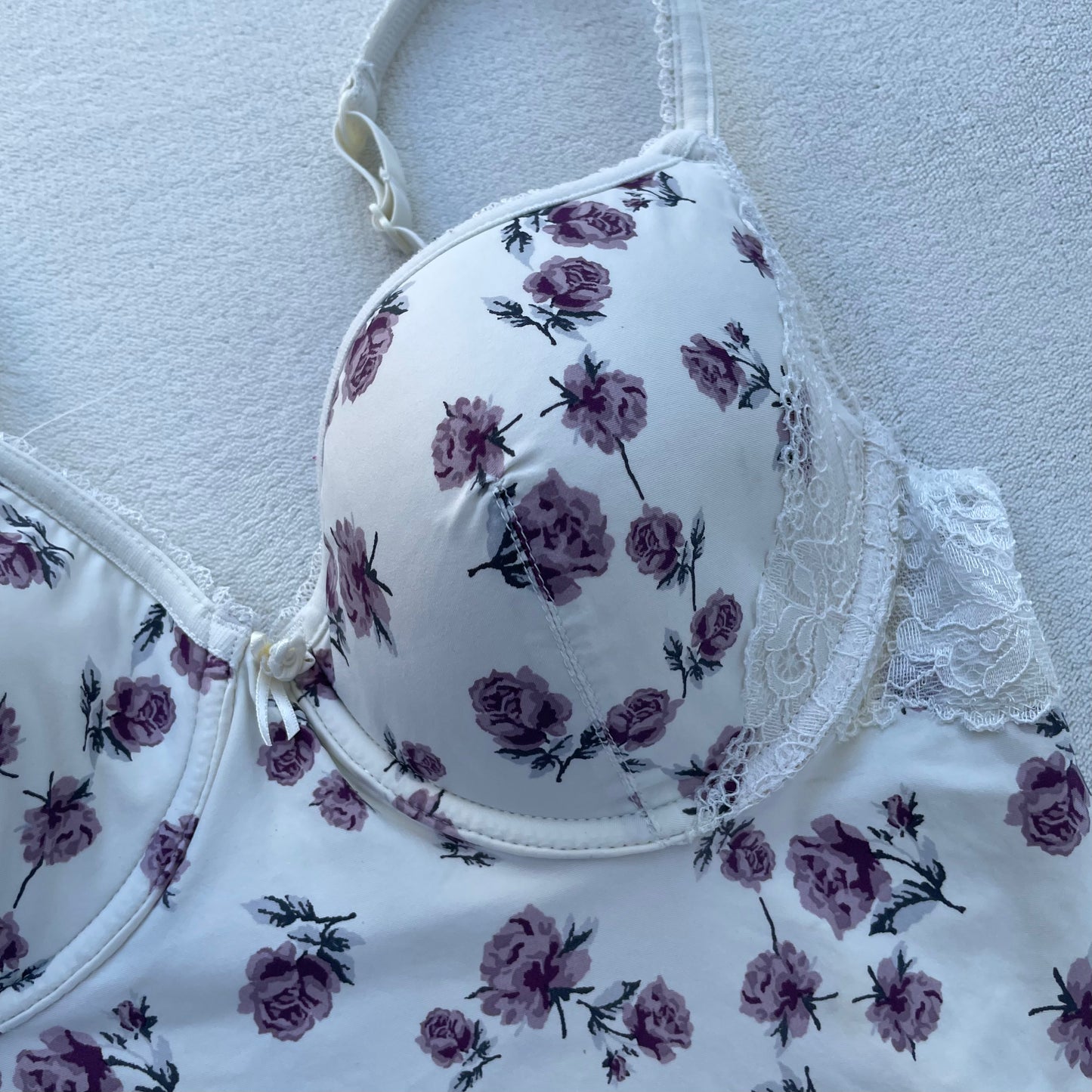 White floral corset top