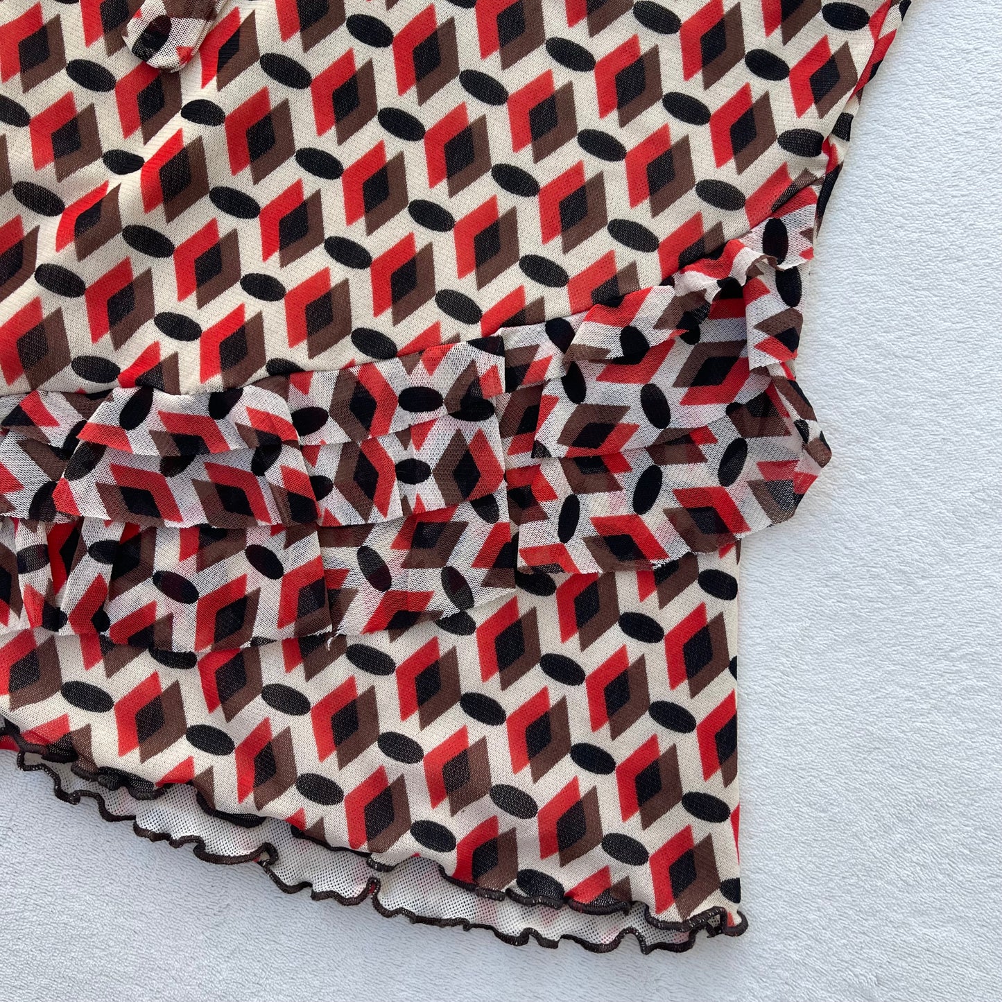 Vibrant Geometric Print Halter Top