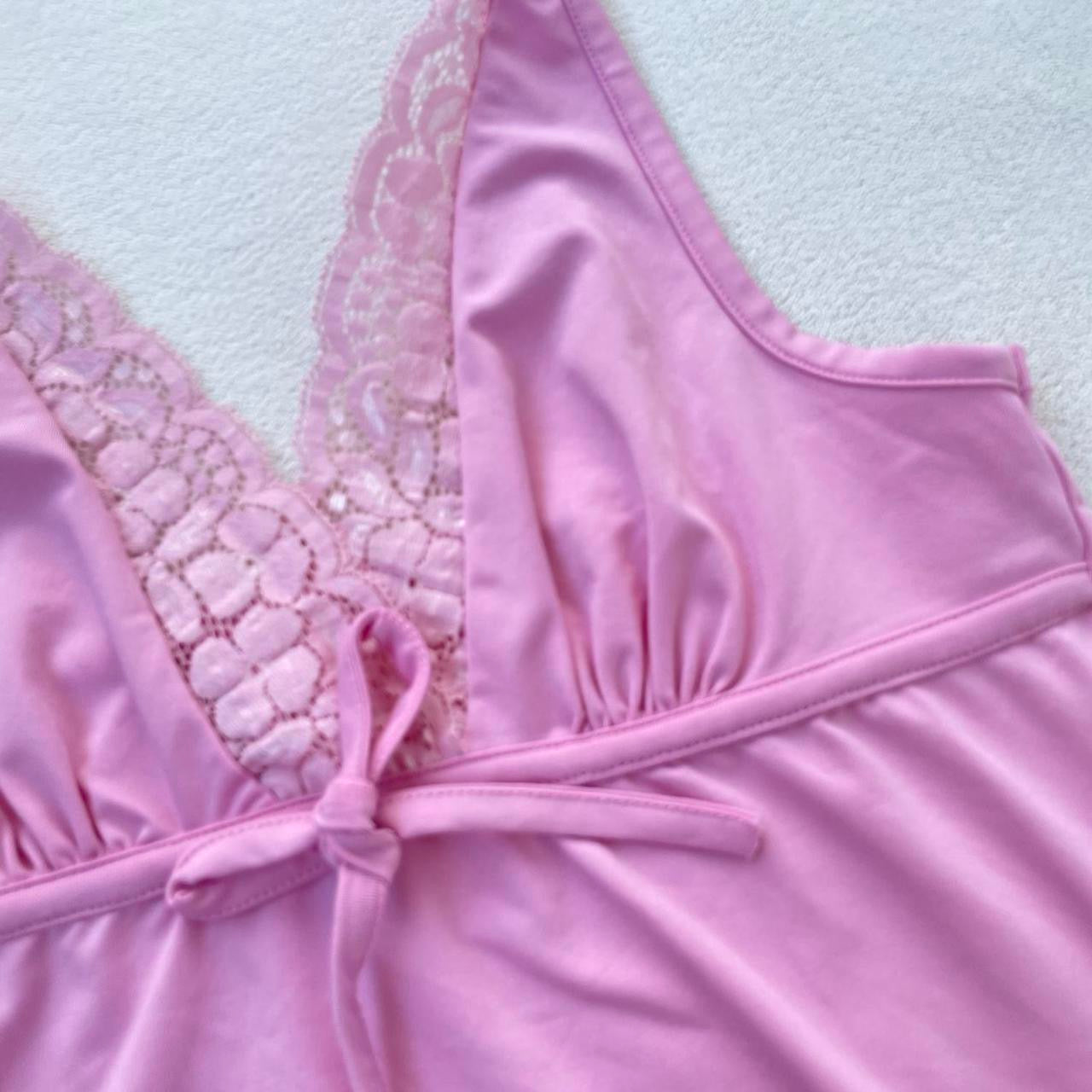Pink Lace Trim Camisole Top