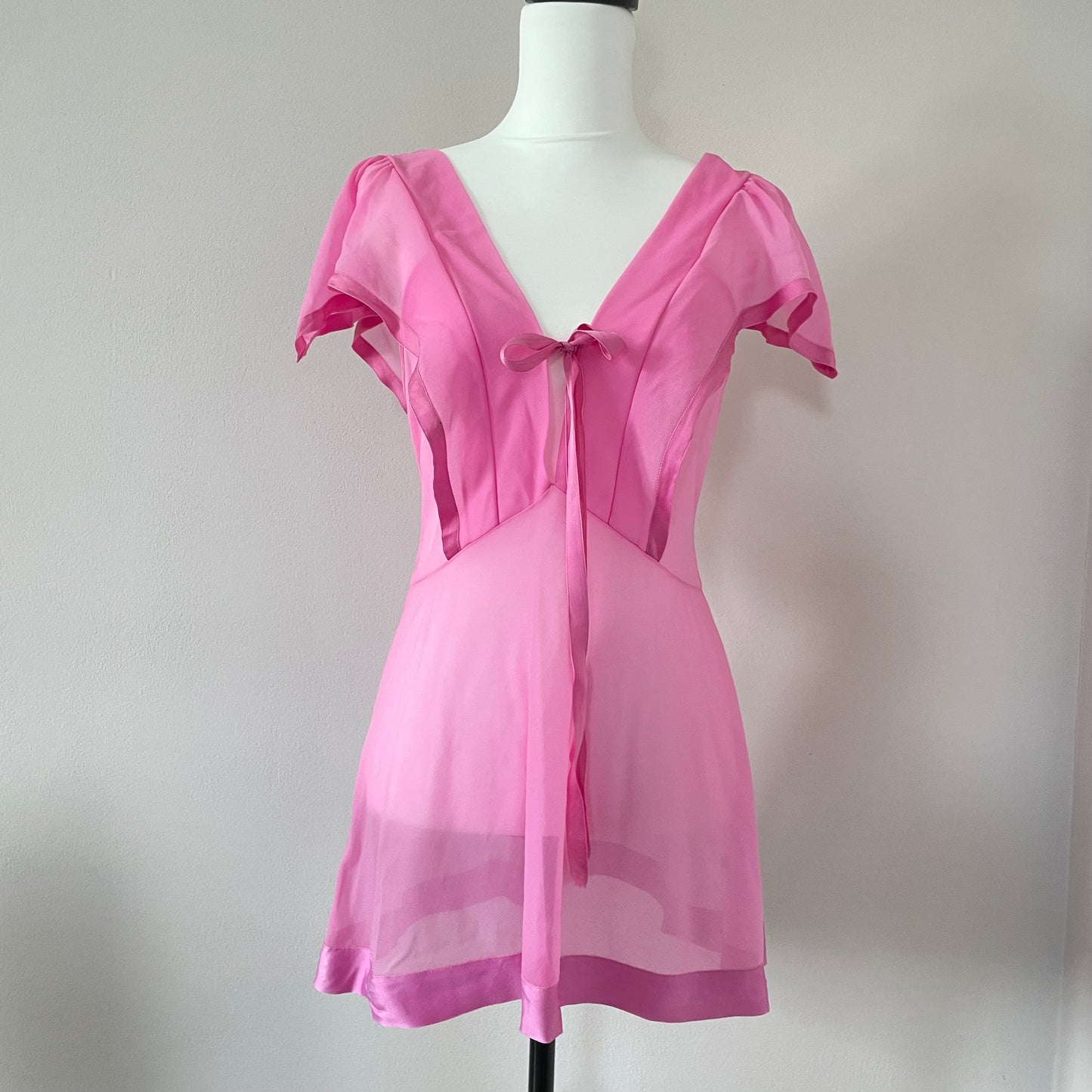 00s pink sheer dress