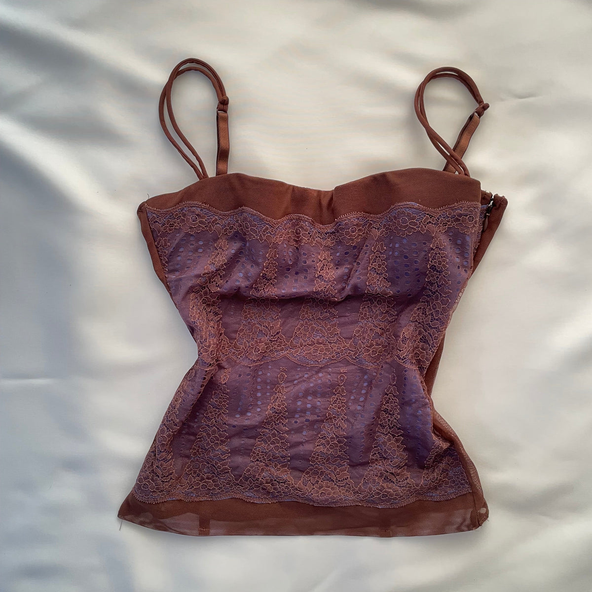 Brown floral corset top
