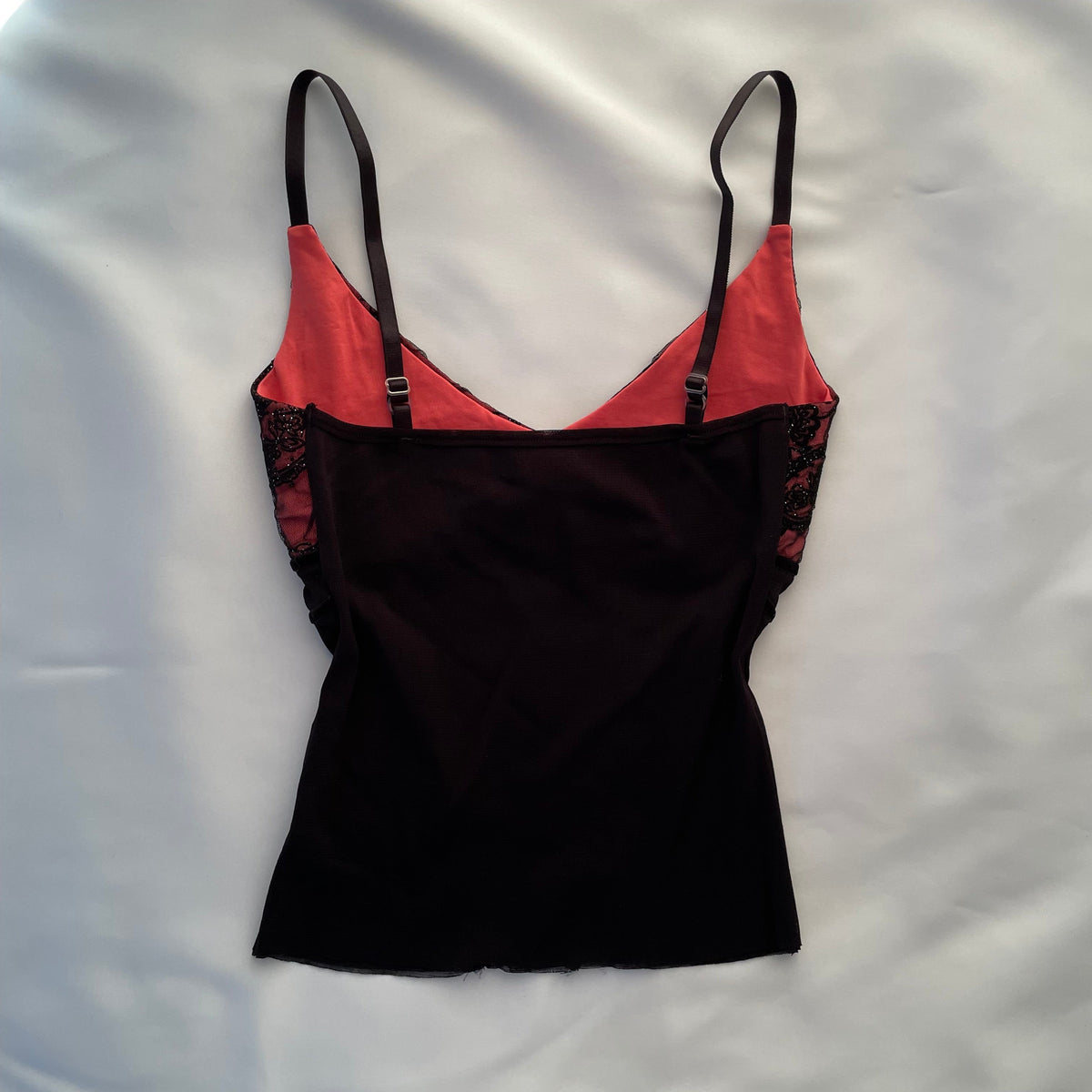 Y2k floral double fabric top