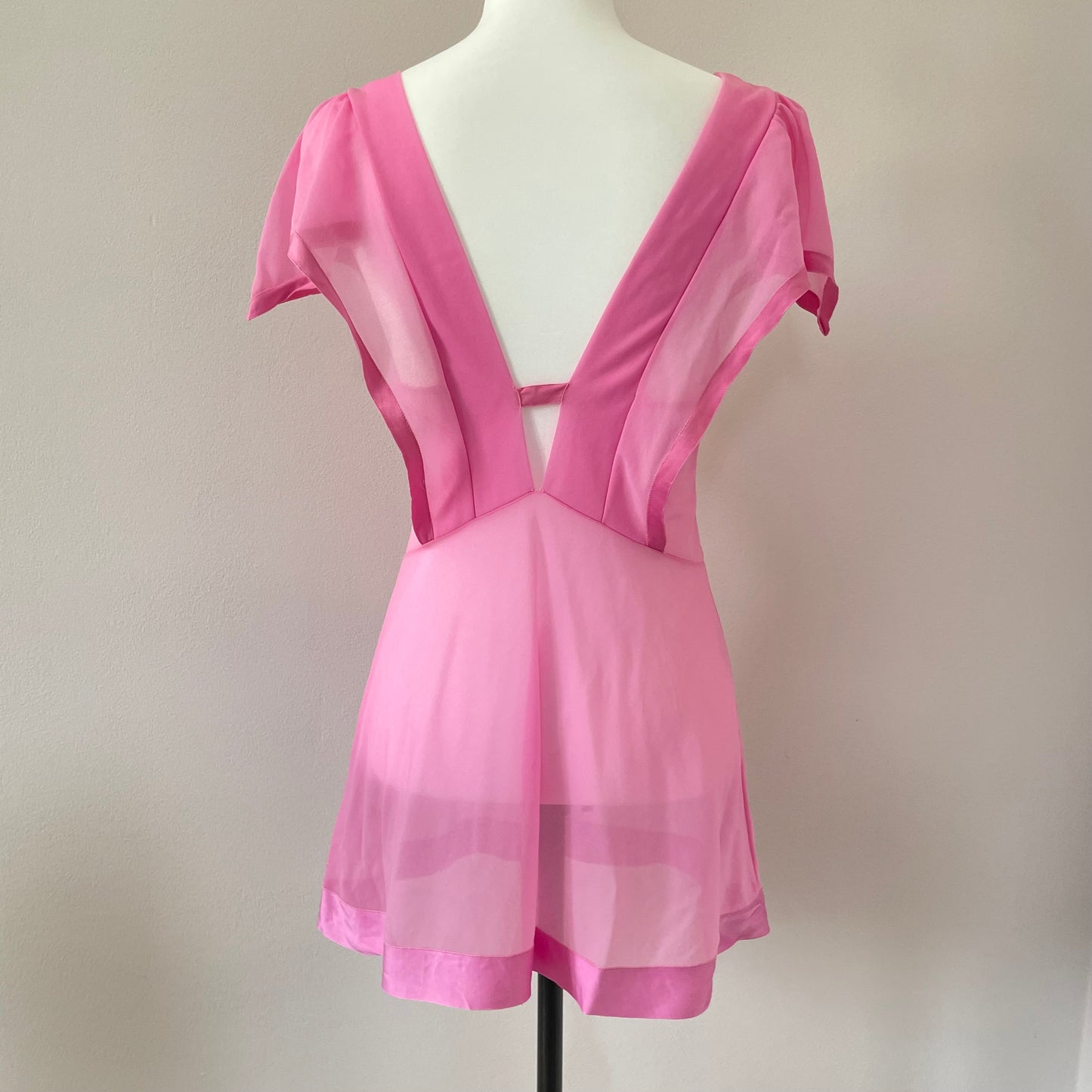 00s pink sheer dress