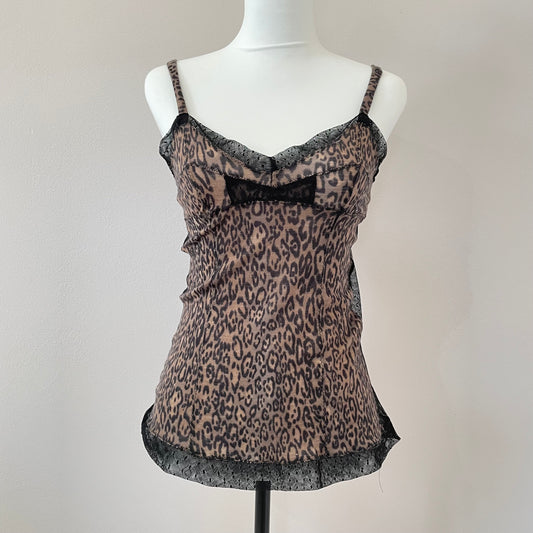 Cheetah print y2k top