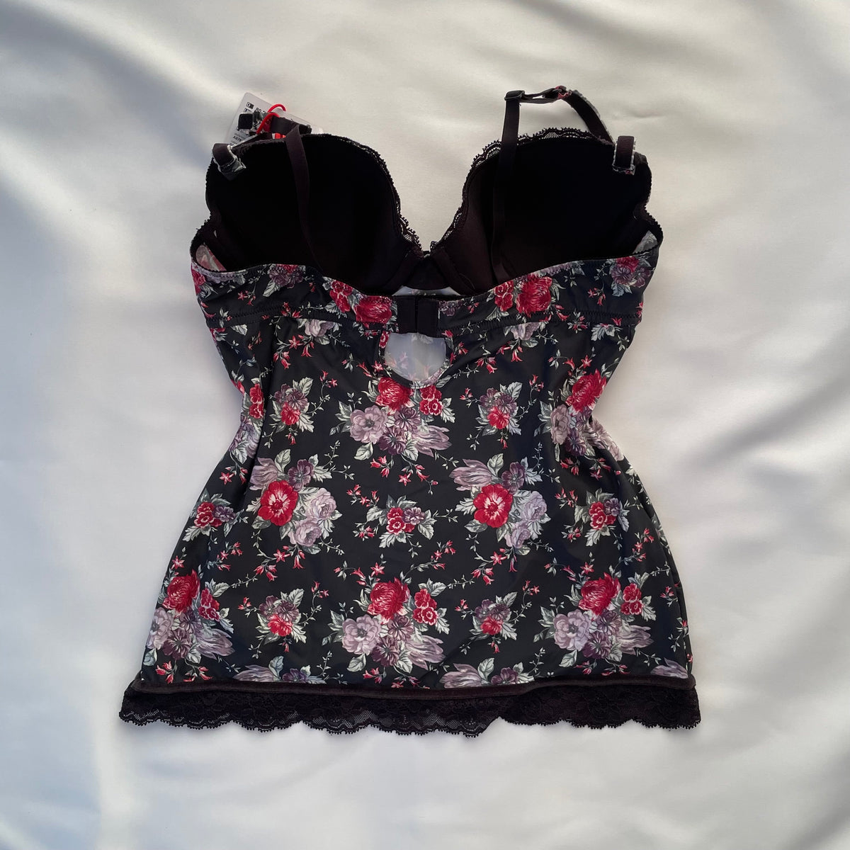 Y2k esprit floral bustier top