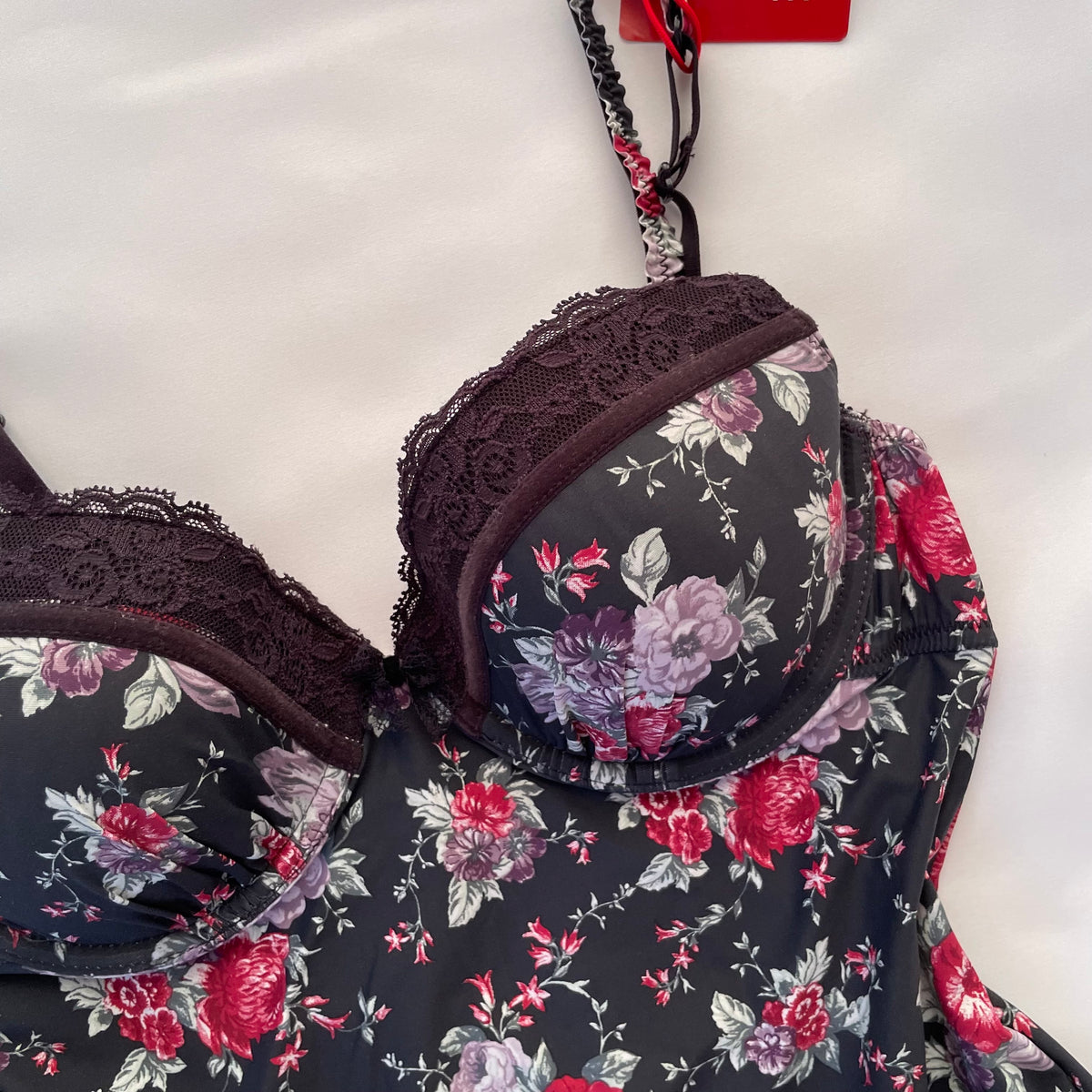 Y2k esprit floral bustier top