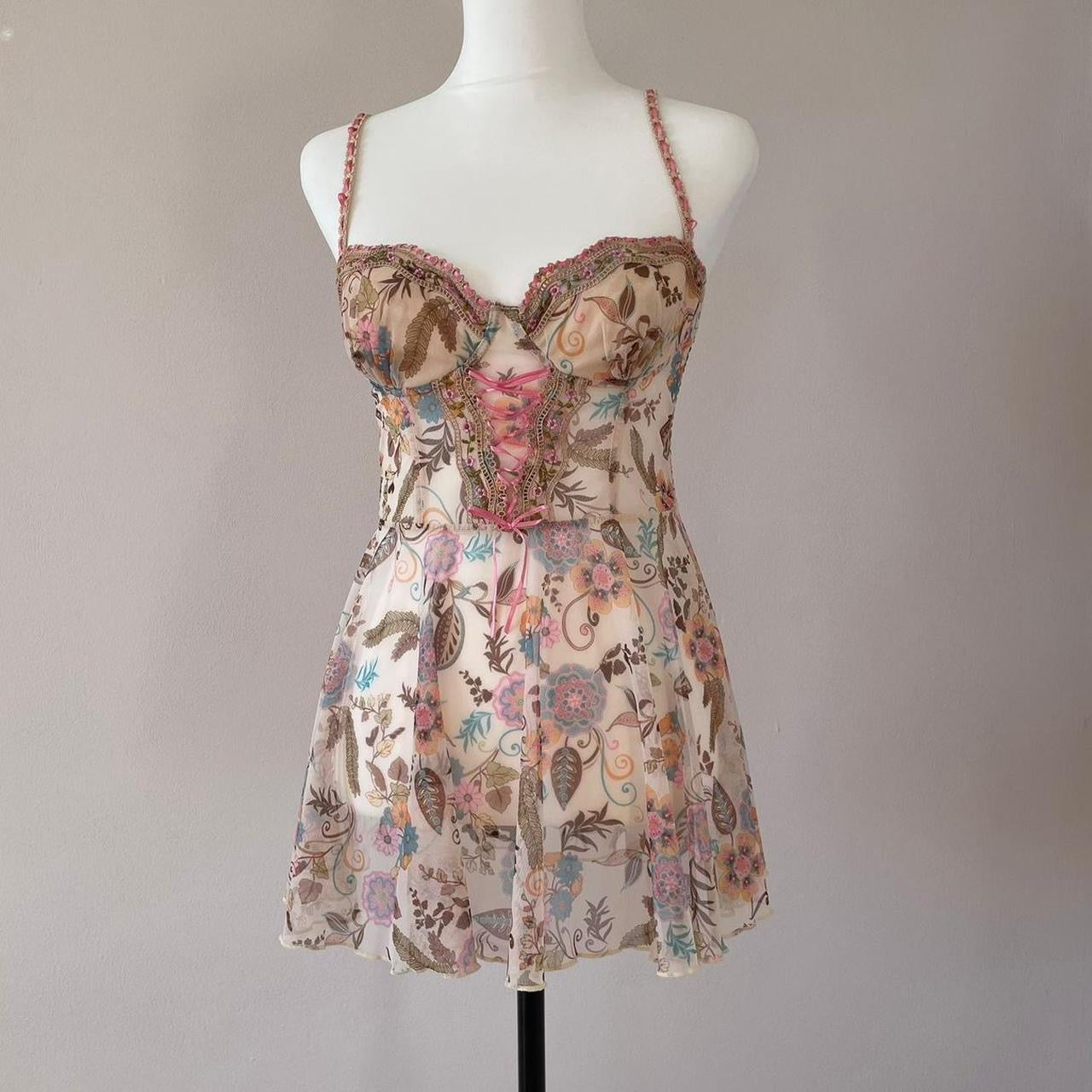 Vintage mesh babydoll dress
