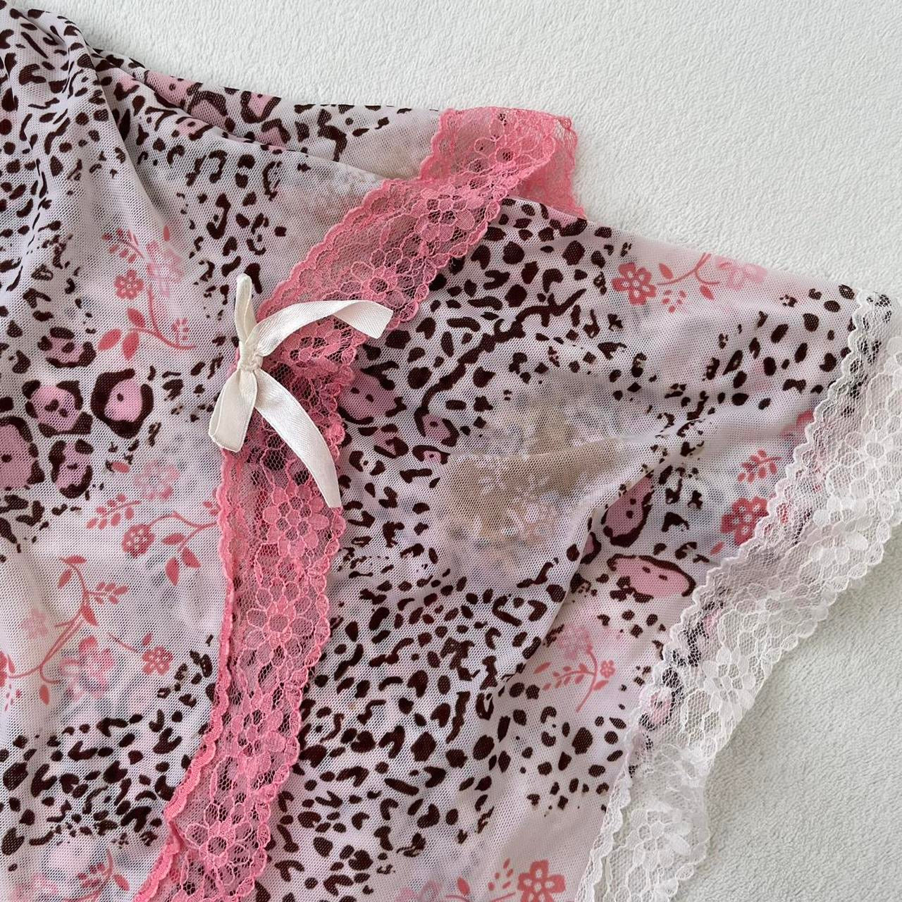 Mesh cami top with lace and bow details