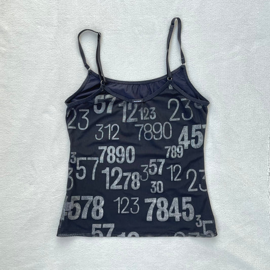 Black y2k graphic top