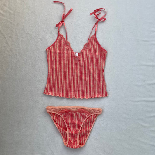 Floral 00s orange/pink set