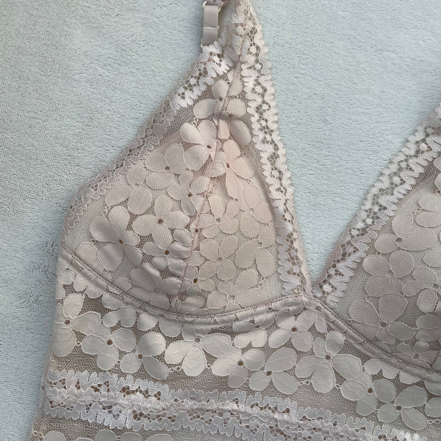 Cream floral lace top