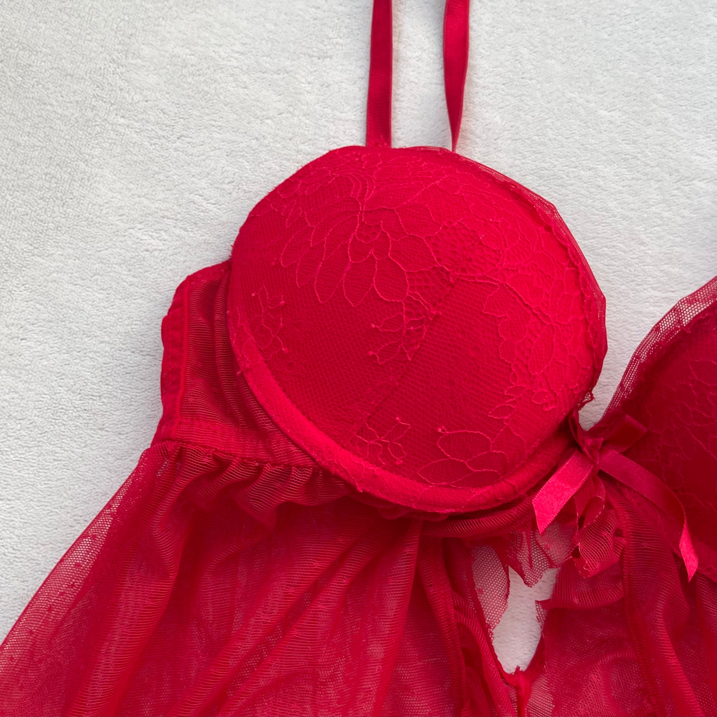 Red babydoll top