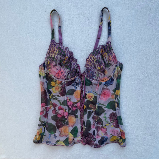 Floral Italian Corset Top