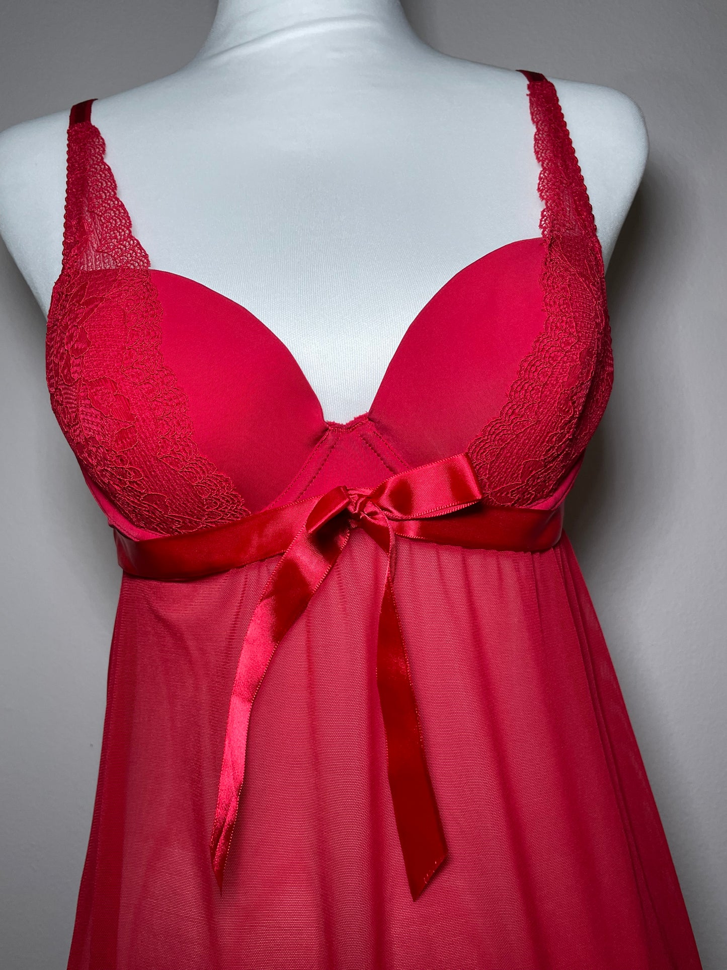 Red Lace Babydoll Dress