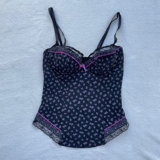 Y2K Floral corset top