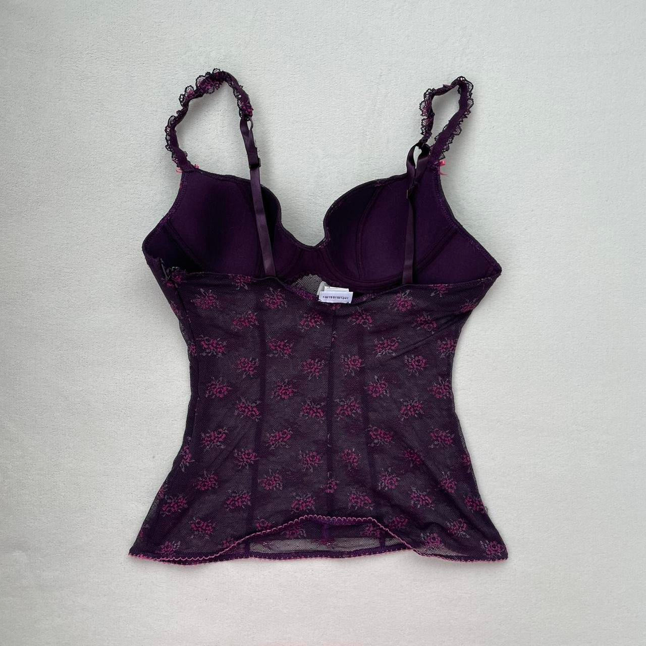 Purple floral corset top
